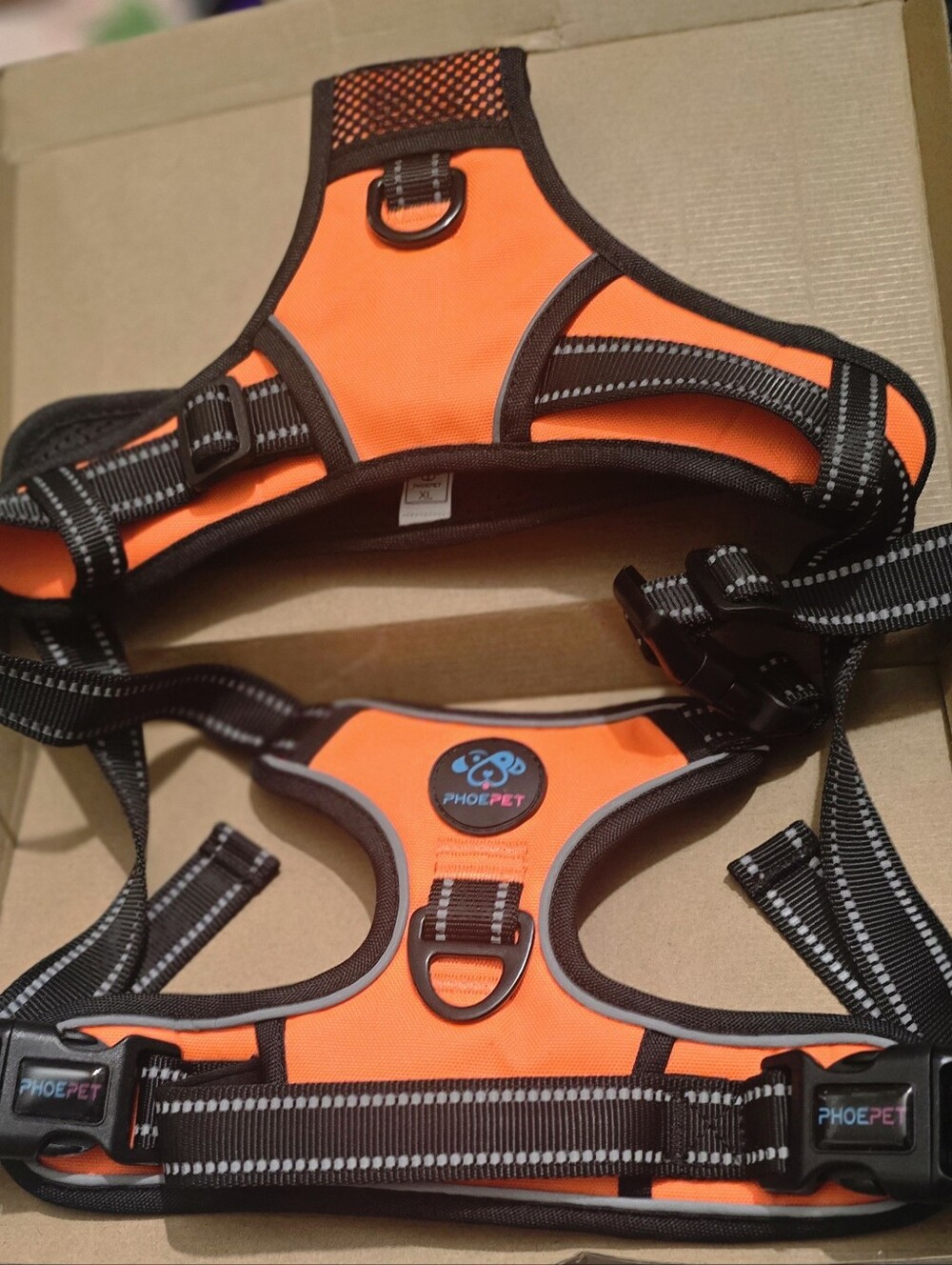 Orange Reflective Dog Harness